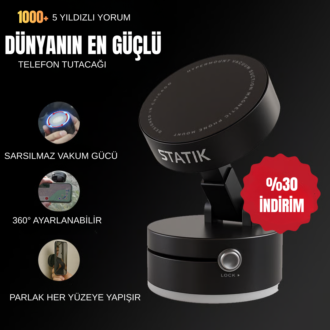 Manyetik Vakumlu Telefon Tutucu