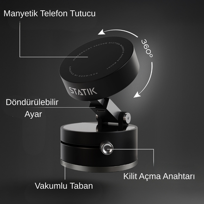 Manyetik Vakumlu Telefon Tutucu
